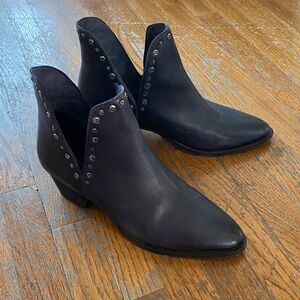 Free People Black Studded Ankle Boots